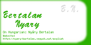 bertalan nyary business card