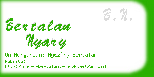 bertalan nyary business card